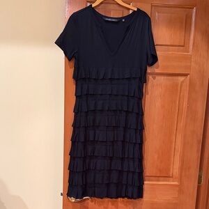 Colleen Lopez Black Tiered Mini Dress